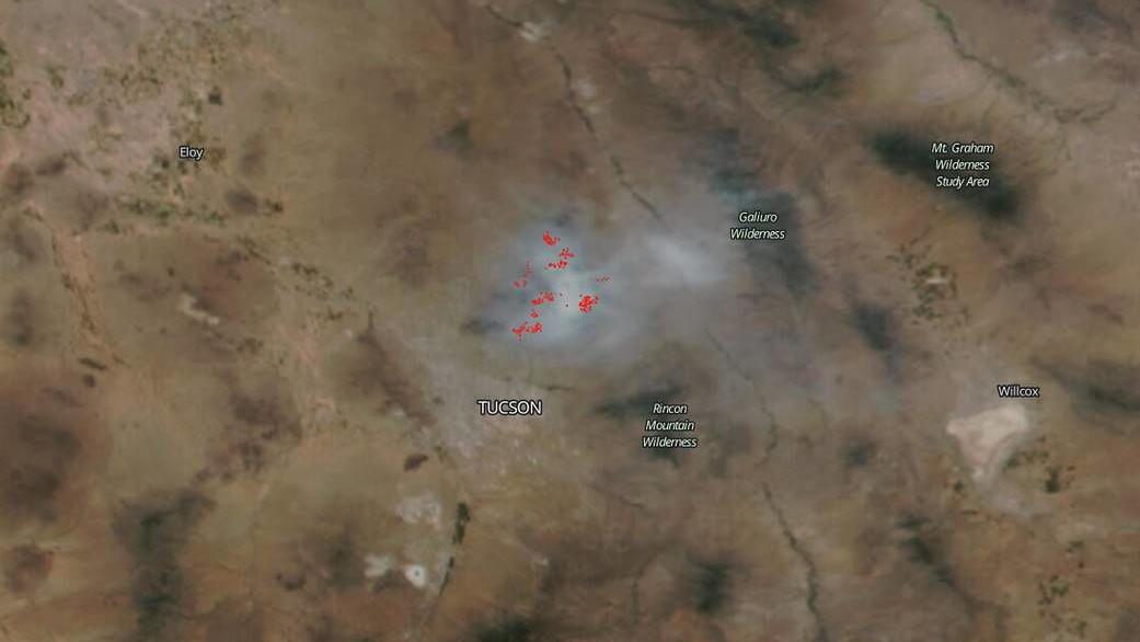 Tucson's Bighorn Fire: Wildfire's smoke can be seen from space